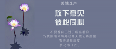 放下意见,彼此同心